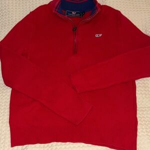 Vineyard Vines Boy’s Zip-Up Red Sweater